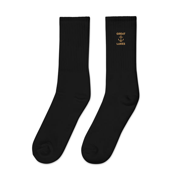Embroidered Great Lakes Anchor Socks