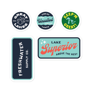 Lake Superior Above The Rest 5x5" Sticker Pack