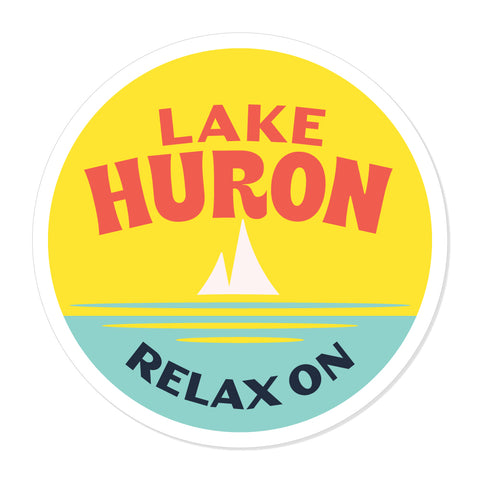 Lake Huron Relax On 5x5" Sticker Pack