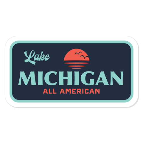 Lake Michigan All American 5x5" Sticker Pack