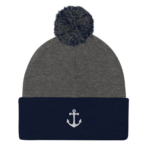 Freshwater Anchor Toque/Pom-Pom Beanie